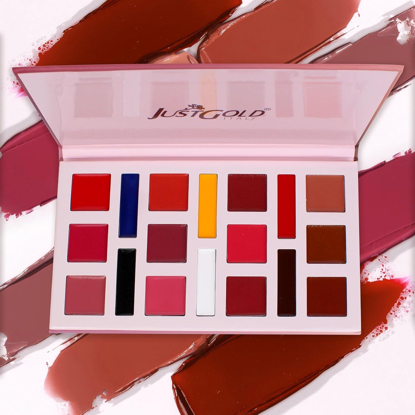 Justgold Lip Pro Artist Palette Pigmented Colors Creamy Matte Finish Lip Color Lipstick