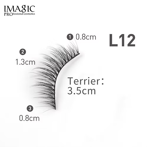 Imagic PROfessional Synthetic Fibers False Eyelashes, Natural & soft 100% Handmade 3D Eyelashes Pack 10 Pairs of 1 box