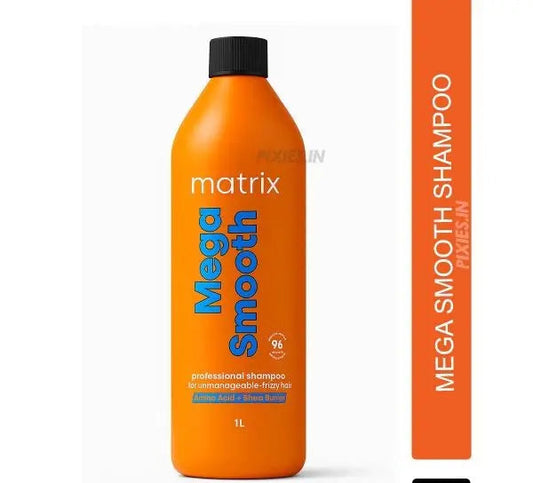 Matrix Mega Smooth Shampoo for Frizzy, Dry Unmanageable Hair, Defy Frizz for 4 Days (1000ml)