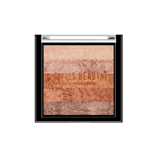 Swiss Beauty Brick Highlighter | Highly-pigmented Powder Highlighter + Bronzer with Easy-to-blend Formula | 7g |