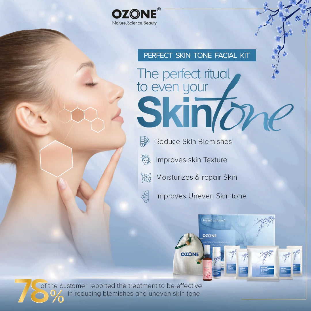 ozone perfect skin tone treatment kit 390g + 150ml