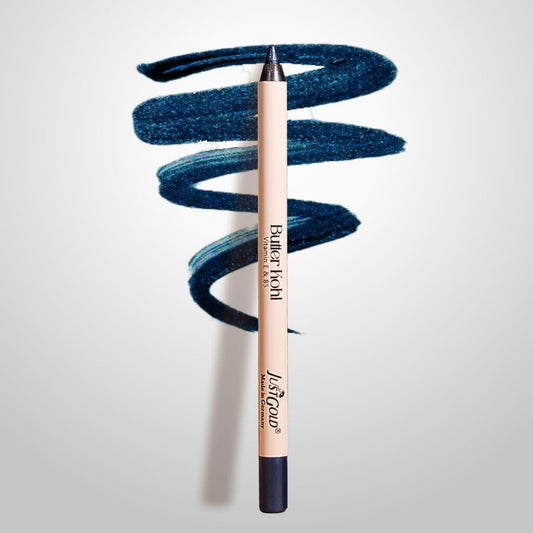 JustGold Butter Kohl Kajal Pencil Smudgeproof Waterproof and long lasting One Swipe Application Fadeproof Deep Matte Finish Enriched With Vitamin E & B5