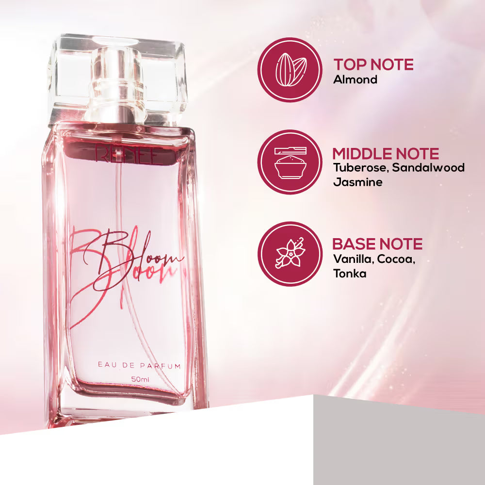 Renee Cosmetics Bloom Eau De Parfum, Luxury Perfume for Women, Premium, Long-Lasting Elegance (50ml)
