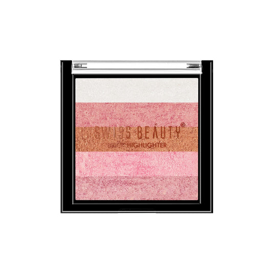 Swiss Beauty Brick Highlighter | Highly-pigmented Powder Highlighter + Bronzer with Easy-to-blend Formula | 7g |