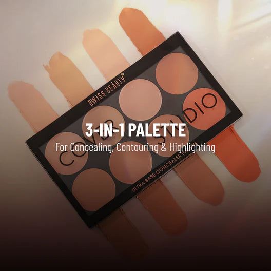 Swiss Beauty Cover Studio Ultra Base Concealer Palette | 19gm