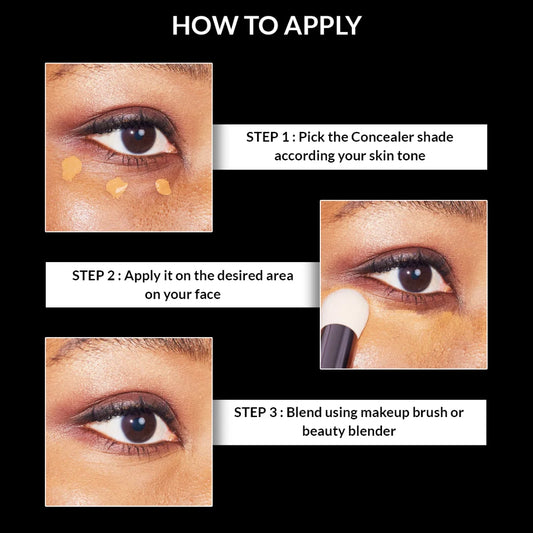 Star's Cosmetics 3 Colors Light, Medium, Yellow Corrector Face Makeup Concealer Palette for Under Eye Dark Circles, Acne & Blemishes| 15gm