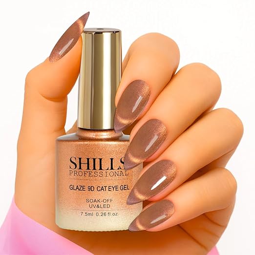 SHILLS PROFESSIONAL Glaze 9D Cat Eye Gel Nail Polish 7.5ml – Magnetic Soak-Off UV/LED Gel Polish for Salon & DIY Nail Art