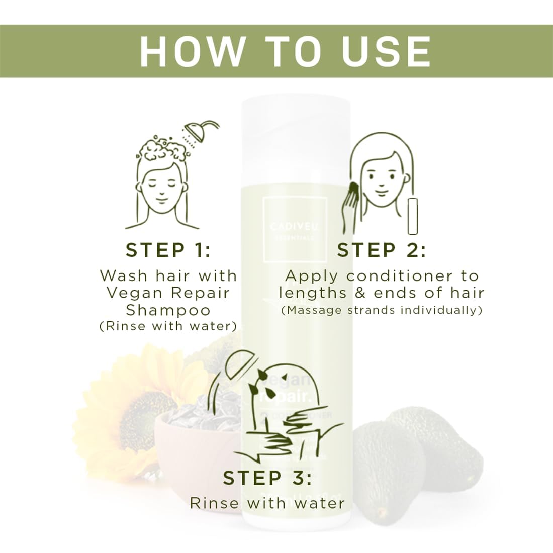 Cadiveu Vegan Repair Conditioner, 250ml