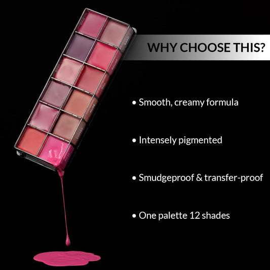 Stars Cosmetics 12 Shades Lush Lip Color Palette Lipstick (72g)