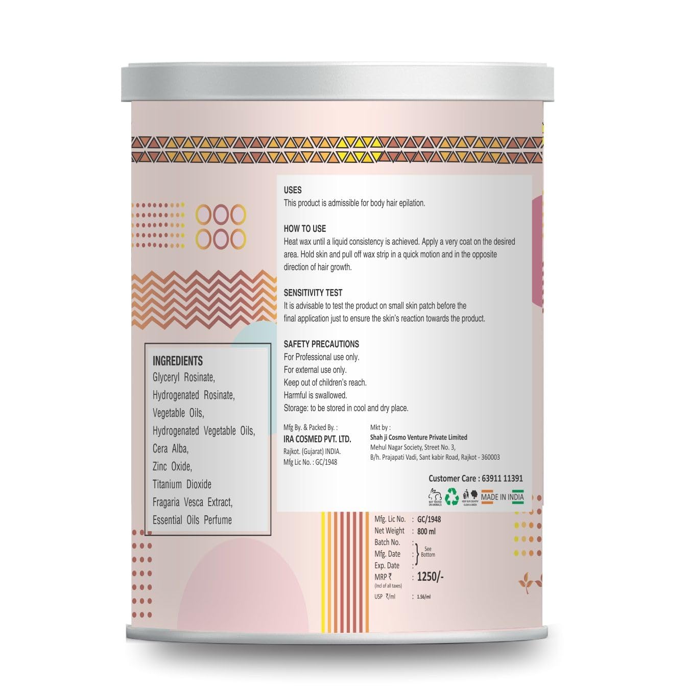 Ayres Professionals Liposoluble Gel Wax Crystal Clear Non Sticky Wax (800ml)