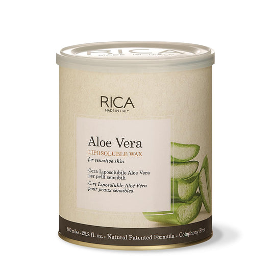 Rica Aloe Vera Liposoluble Wax For Sensitive Skin Men & Women Hair Removal Cream for Arms, Chest, Legs, Back, and Full Body | 800ml