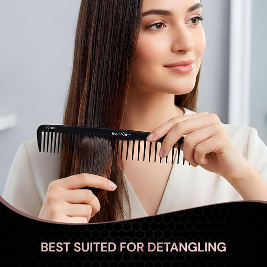 Ikonic Professional Carbon Comb Black Combs & Brushes