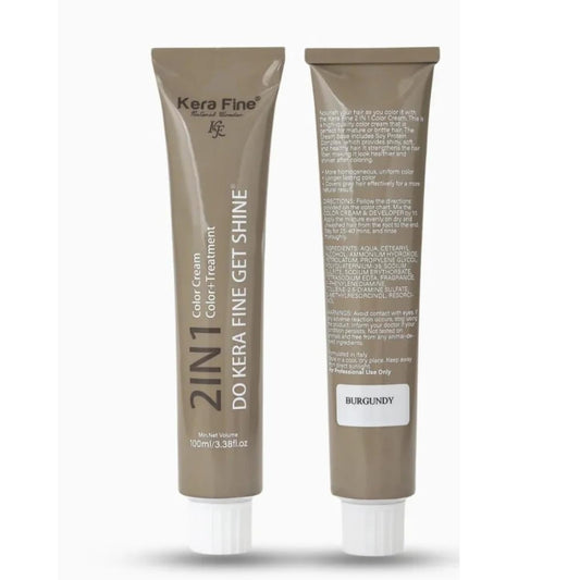 KERA FINE 2 IN 1 COLOR CREAM & TREATMENT SHADE – BURGUNDY|