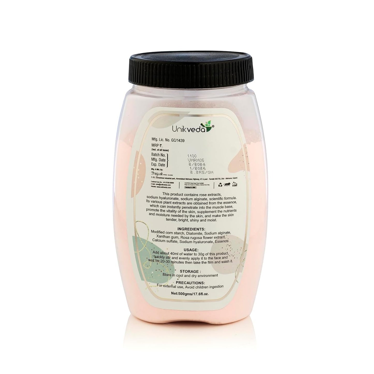 Skin Nutrition Moisturising Rubber Mask for Men and Women Nourishing Hydrating Rejuvenating For Dry Normal and Sensitive Skin | 500g