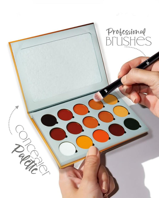 JustGold Skin Perfection Concealer Palette Full Coverage Light Weight Matte Multi-Purpose Palette