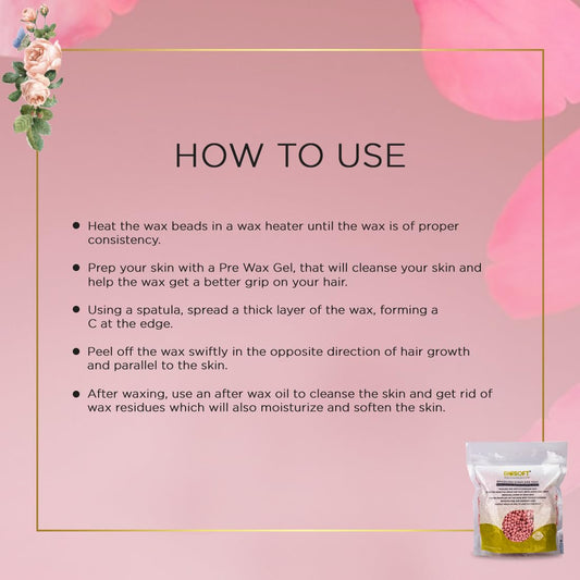 Biosoft Rose Stripless Wax (500g) Blend Of Natural Ingredients