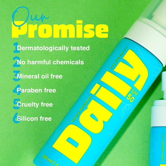 Rivona Daily SPF 50 Sunscreen Spray for Face & Body | PA+++ | Lightweight, Non-Greasy, Niacinamide & Aloe Vera | Broad Spectrum UV Protection | For All Skin Types | 100ml