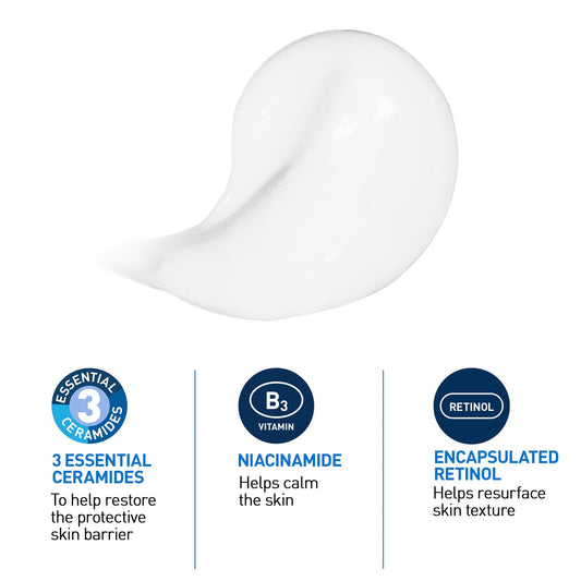 CeraVe Resurfacing Retinol Serum For Blemish-Prone Skin, Reduces Post Acne Marks & Pores, Formulated with Licorice Root Extract & Niacinamide, Non-Comedogenic, 30ml