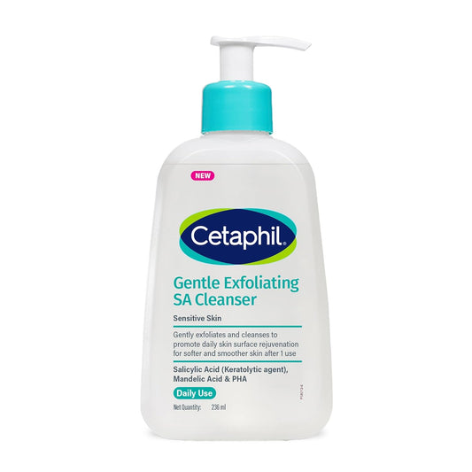 Cetaphil Gentle Daily Exfoliating Cleanser With Salicylic Acid For Oily Acne Prone Skin (236ml)