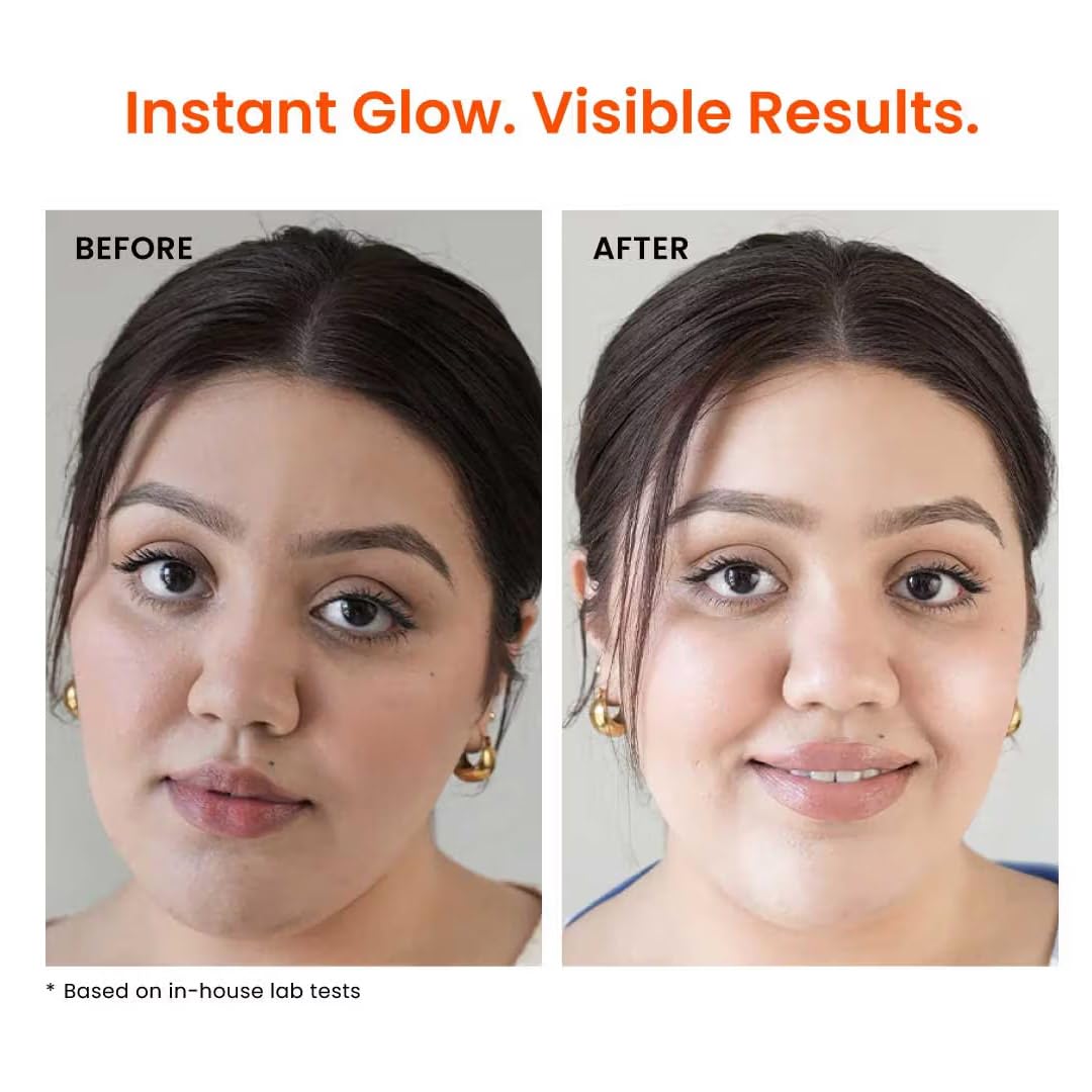 Foxtale Glow Sunscreen SPF 50 PA++++ with Vitamin C & Niacinamide, In-Vivo Tested, Sensitive-Skin Friendly, Made with 100% New-Gen Filters & EU Approved, Lightweight, Non-Greasy, No White Cast 50ml