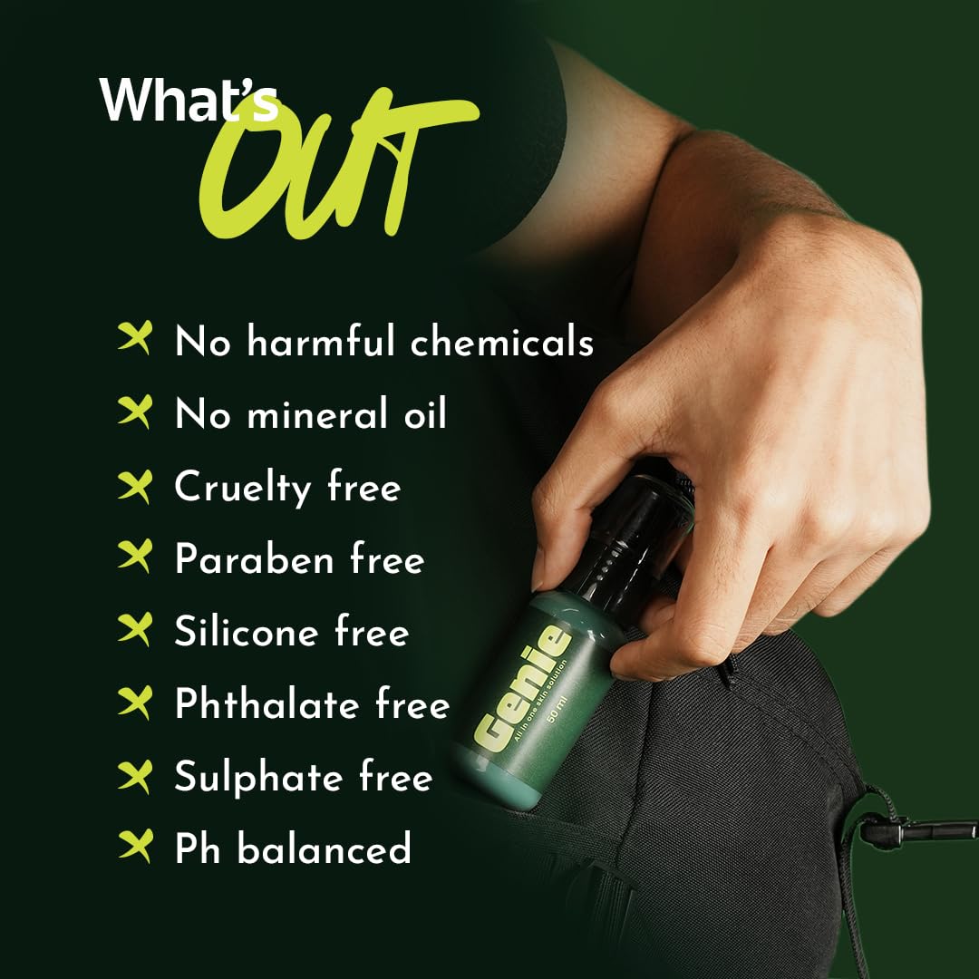 Rivona Genie Hypochlorous acid spray l Soothing Anti-bacterial & Anti-inflammatory toner l With rose water l Alcohol & Fragrance-free l Multipurpose Face & Body Spray | Gentle and safe Sensitive, Irritated, Or Acne-Prone Skin - 50ml