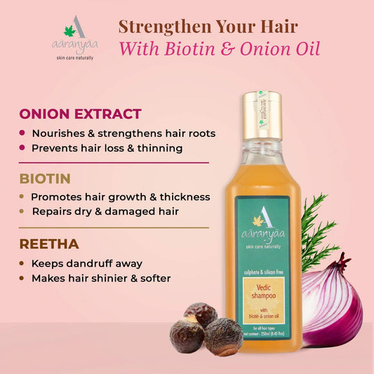 Aaranyaa Vedic Shampoo With Biotin & Onion Oil (250ml)