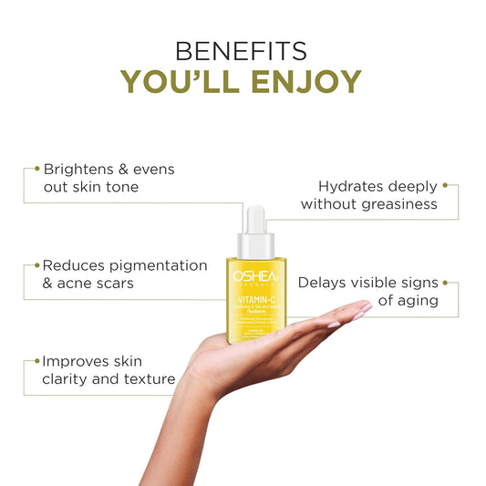 Oshea Skin Illuminating Face Serum for Men & Women | Reduces Pigmentation & Signs of Ageing | Hydrates & Evens Skin Tone | Enriched with Vitamin C & Grapefruit Extract | All Skin Types 30ml