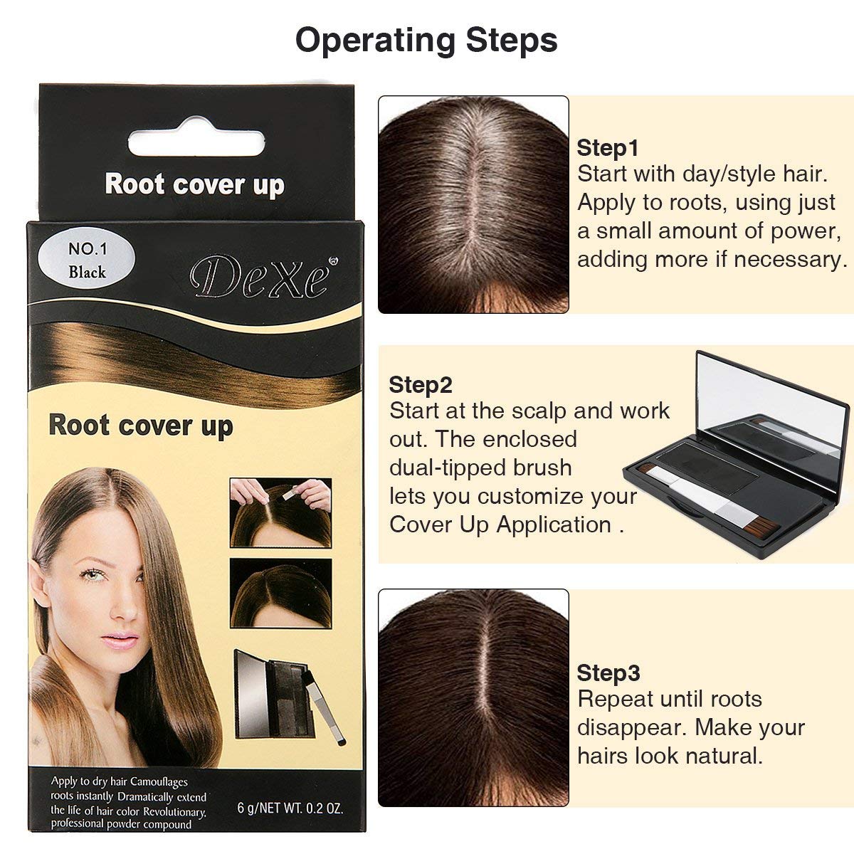 Dexe Root Touch Up, Black