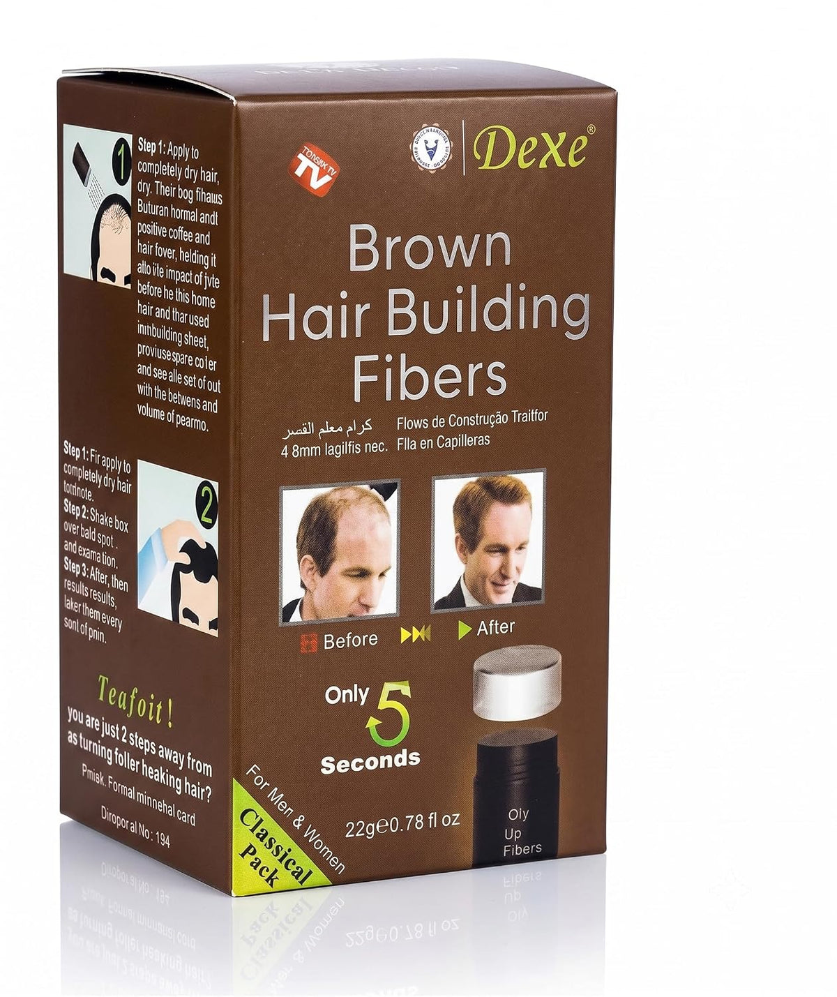 Dexe Dark Brown Hair Building Fibers