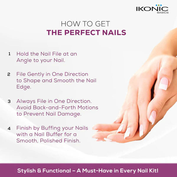 Ikonic Basics Bling Curved Nail Filer IKB-185C (40g)