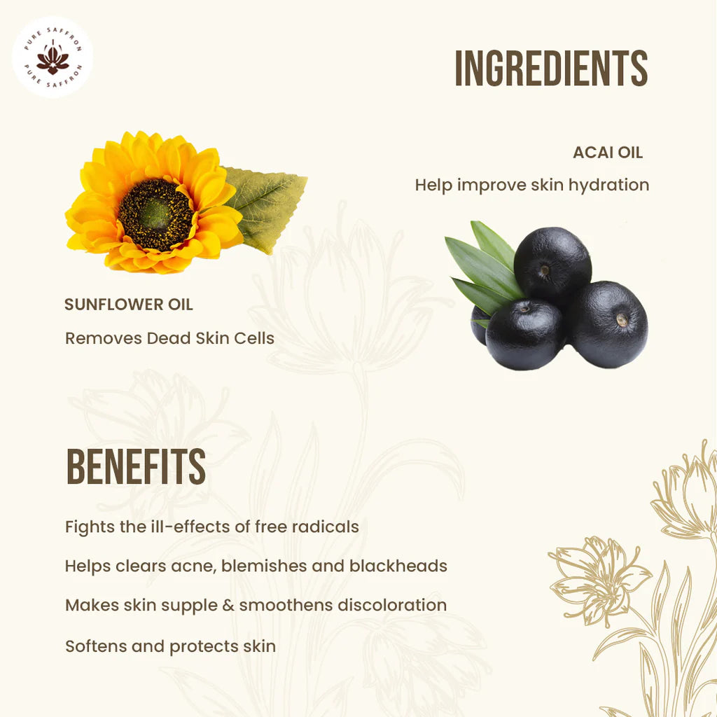 Mitchell USA Clear Balance SAFFRON Revitalizing Body Oil (100ml)