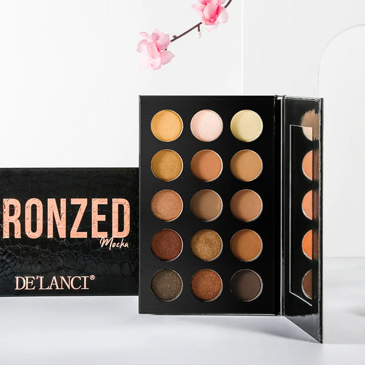 15 Pcs Bronzed Mocha Nude Eyeshadow