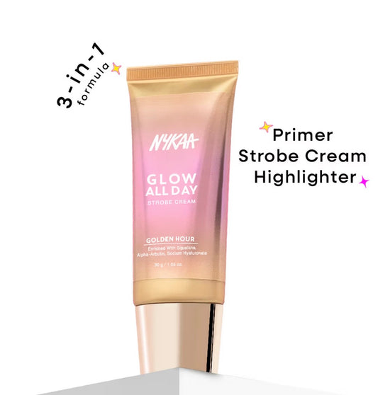 Nykaa Glow All Day Illuminating Strobe Cream + Highlighter + Moisturizer 30g