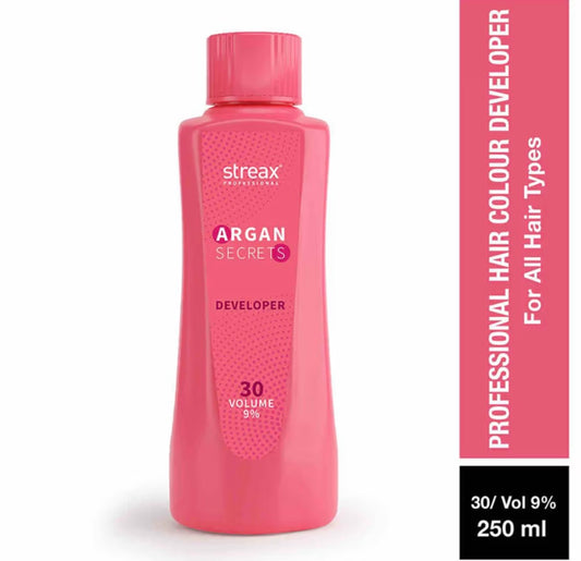 Streax Professional Developer 30 Volume 9% For Hair Color With Argan Secrets Colourant