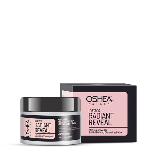 Oshea Colors Instant Radiant Reveal Makeup Remover Cleansing Balm | Moisturizes Skin with Gentle Cleansing & Makeup Melting Formula | Paraben-Free | 35g