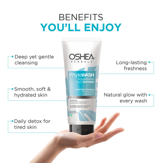 Oshea Herbals Phytowash Aqua Marine Luxury Bodywash | 200 ml