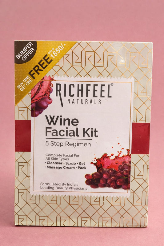 Richfeel Natural Wine Facial Kit | Combo Offer Pack of 2 (2x250g=500g)