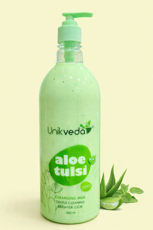 UnikVeda Aloe Tulsi Natural Cleansing Milk Face Wash | 1000ml