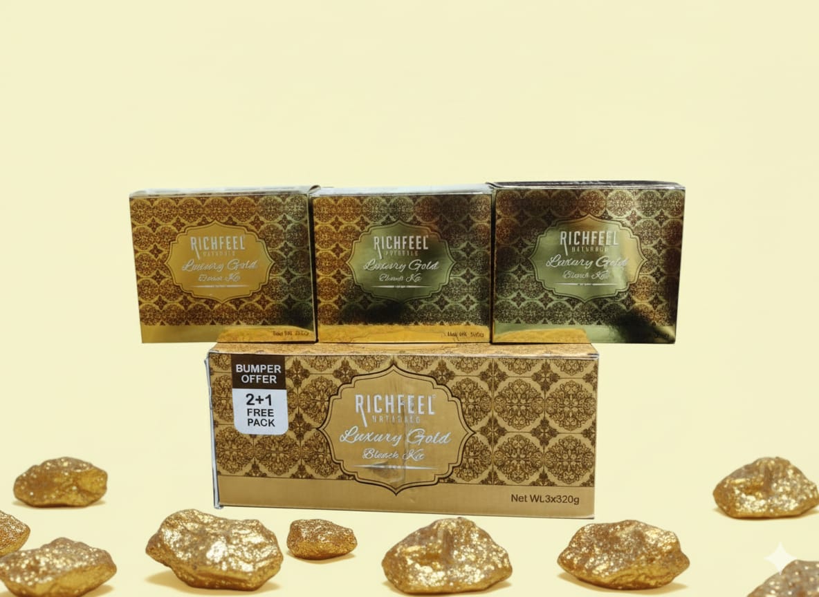 Richfeel Naturals Luxury Gold Bleach Kit Pack of 3
