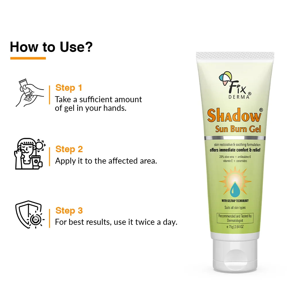 Shadow Sun Burn Gel | With gel trap technology for immediate comfort 75g