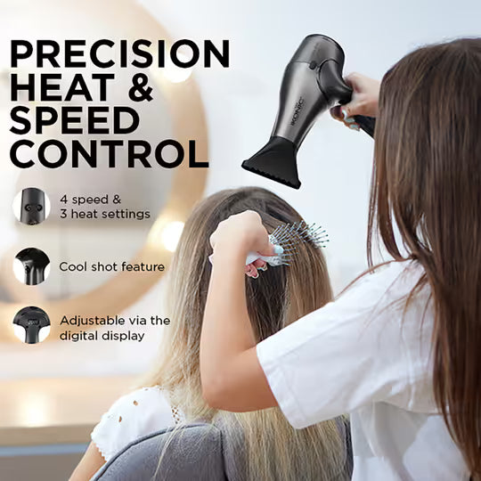 Ikonic Professional Finishing Line Hair Dryer-Grey
