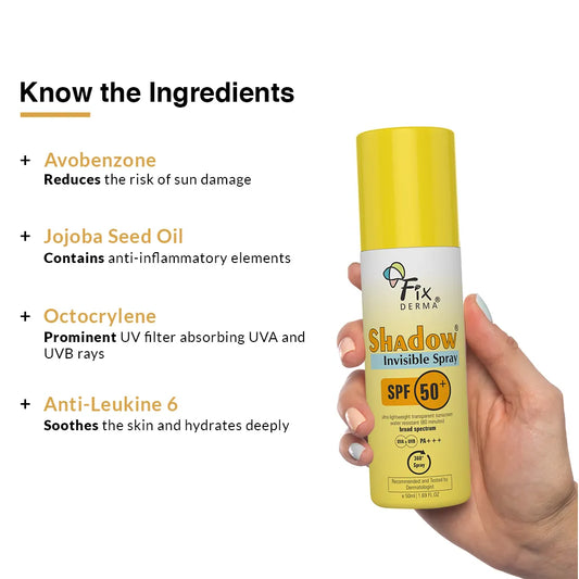 Shadow Invisible Spray SPF 50+ | 360° transparent coverage against harmful UV rays 50ml