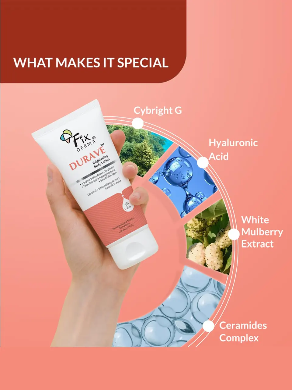 Fixderma Durave Brightening Body Lotion (200ml)