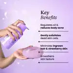 Foxtale Exfoliating Body Wash 2% Salicylic Acid & Zinc & Exfoliating Loofah (250ml)