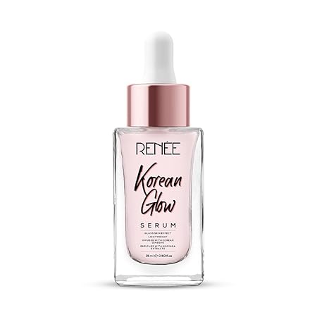 RENEE Korean Glow Serum 15ml, Lightweight, Non Greasy, Hydrates, Smoothens,Plump-up the Skin With Glassy-dewy Shine & Maintain Its Youthful Glow Hyaluronic Acid & Vitamin C