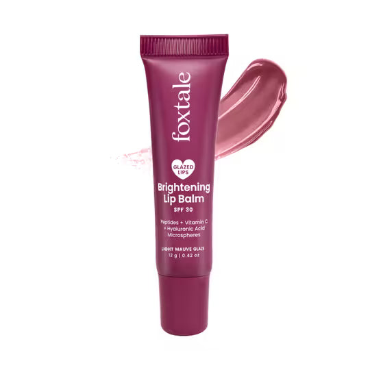 Foxtale SPF 30 Brightening Lip Balm for Dark Lips with Peptides & Vitamin C | Brightens | Hydrates | Tinted Lip Balm| 12gm
