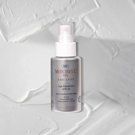 Mitchell USA AGE-LESS Age Prevention SPF 45 - Anti-aging Sunscreen for Face, 50ml