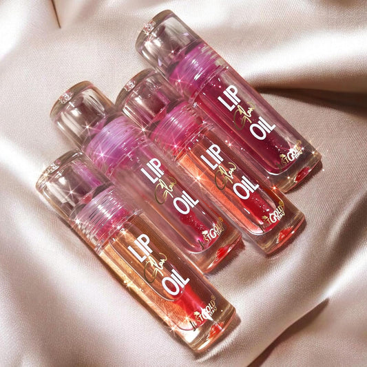 Justgold Lip Glow Oil for Naturally Plump and Hydrated Lips Enriched with Super Ingredients Jojoba Oil, Almond Oil, White Pond Flower Seed Oil, Vitamin-E for Long-Lasting Nourishment and Hydration