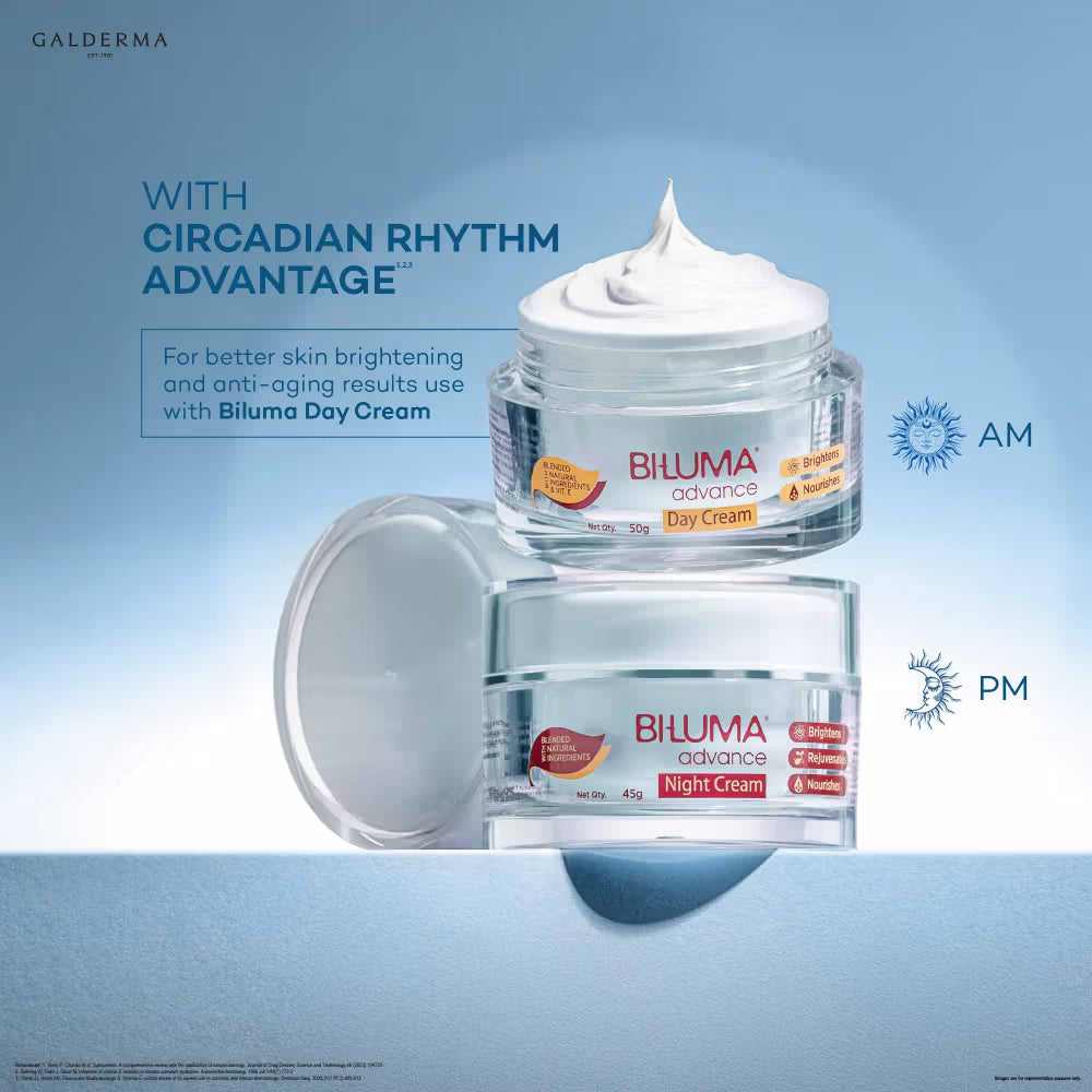 Biluma Night Cream, Vitamin C, Anti-Aging, Fades Fine Lines & Wrinkles, Light Weight (45 g)