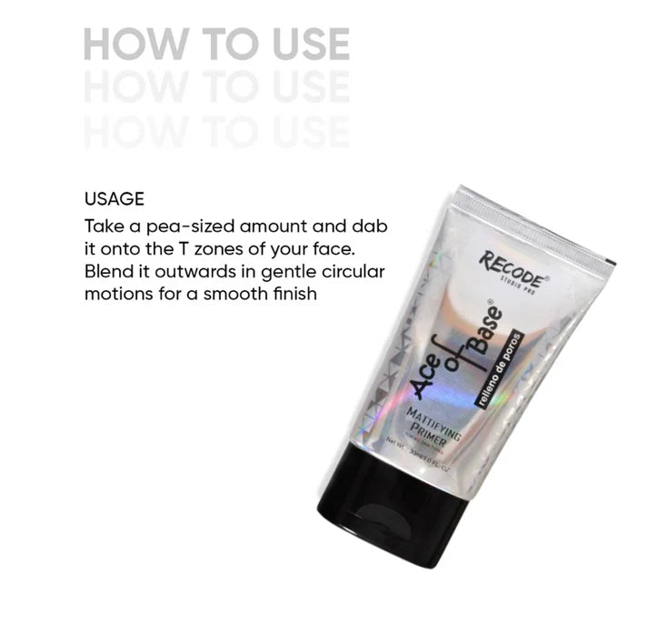 Recode Makeup Primer 30 ML for Oily Skin & Dry Skin - Ace Of Base Primer